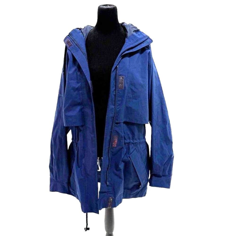 Eddie Bauer vintage navy blue anorak rain coat